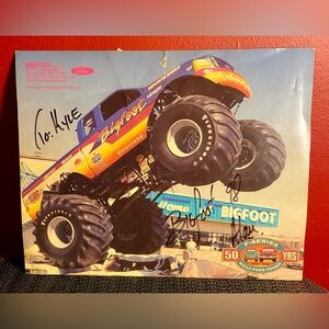 Bigfoot Monster Truck 1998 Autographed Picture 10x8”